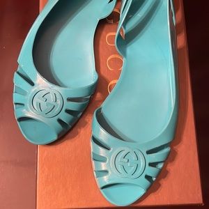 Turquoise Gucci Sandals 37